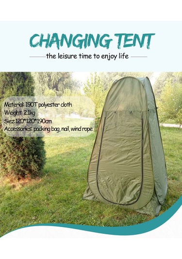 Kenpazar Kamp Alanı Duş Giyinme Wc Çadırı Fotoğrafcı Prova Kabini 190x120x120 Çok Renkli