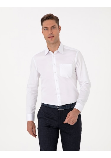 Pierre Cardin Erkek Beyaz Gömlek Basic 50313177-vr013 Beyaz