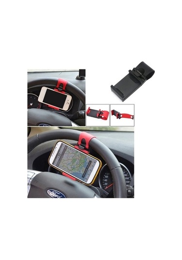 Pazly Mini Klipsli Hava Üflemeli Direksiyon Tutucu Aksesuarı - Vi - -