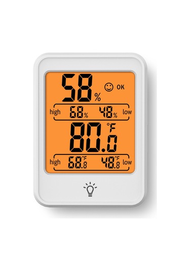 Dofolink Oda Sıcaklık Nem Ölçer, Lcd Ekranlı, Masaüstü/duvar/mıknatıslı Montaj, Konfor Gösterici, Geçmiş 24 Saat Kayıtları, Beyaz Pil Dahil Değil