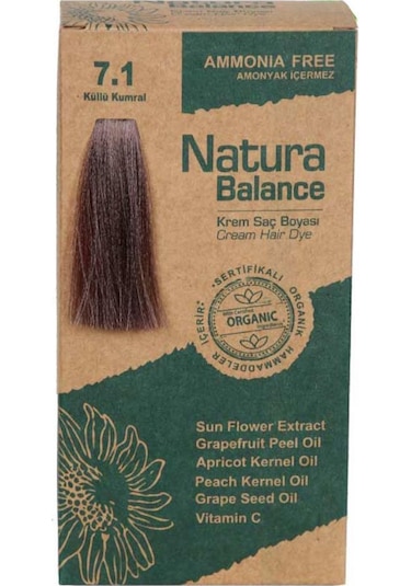 Natura Balance Saç Boyası 7.1 Küllü Kumral