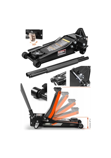 Stilmax Alc3t 3ton Çift Piston Hidrolik Alçak Şase Kriko 47cm