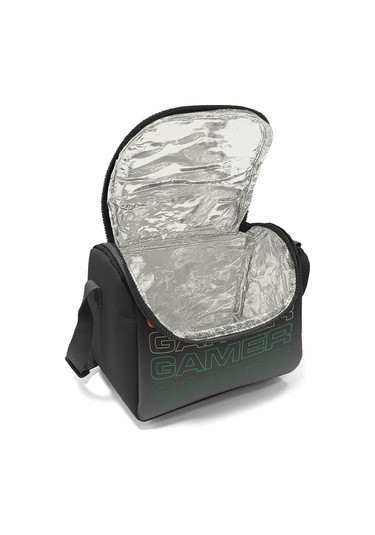 Coral High Kids Siyah Gri Gamer Desenli Thermo Beslenme Çantası 11780