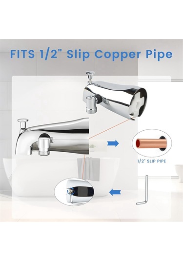 Xurunkeji Küvet Musluğu Ve Yönlendirici, Küvet Musluğu Ve Duş Yönlendirici Ve Altıgen Anahtar 1/2 İnç Bakır Boruya Uygun, 5.3 İnç GÜMÜŞ Xurunkeji Küvet Musluğu Ve Yönlendirici, Küvet Musluğu Ve Duş Yönlendirici Ve Altıgen Anahtar 1/2 İnç Bakır Boruya Uygun, 5.3 İnç GÜMÜŞ