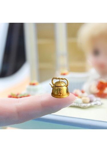 Su Isıtıcısı Modeli Minyatür Tencere Oyuncağı Gül Altın Diğer