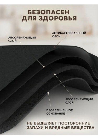 Inhomeka Diatomlu Emici Bulaşık Kurutma Paspası 30x40 226835633 Siyah