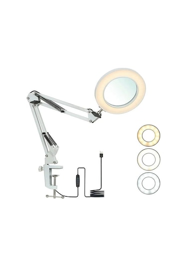 Electroon Elc-2059 3 Diopter Masa Üstü 64 Ledli Akrobat Büyüteç Mercek