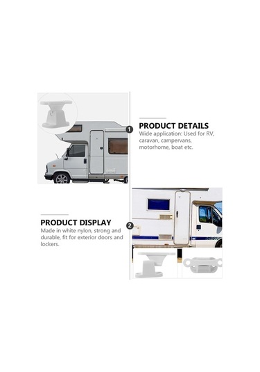 Trendooze Homyl T Şekli Naylon Kapı, Beyaz, Rv İçin