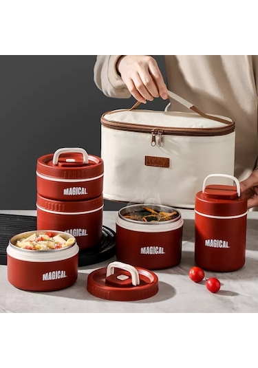 Gıda Tutmak Için Taşınabilir Paslanmaz Çelik Termal Yemek Kabı Yalıtım Termos Kutusu Sı Ofis Çocuklar Bento Suluk, Matara 42203078