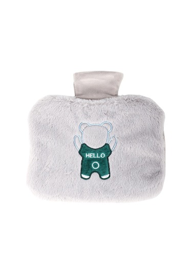 1500ML Karikatür Ayı Doldurulabilir Sıcak Su Torbası Gri