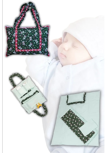 Anne Ve Bebek İçin Çok Amaçlı Seyahat Çantası Haki
