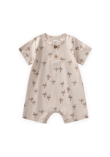 Cigit Desenli Fitilli Tulum 0-3 Yaş Palmiye Desen Palmiye Desen