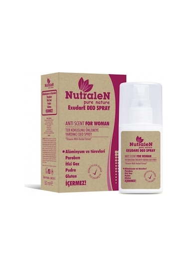 Nutralen Exudae Deo Sprey Anti Scent Kadın Deodorant 50 ML