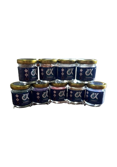 Pigment 9'lu Sedefli Metalik Toz Boya Seti