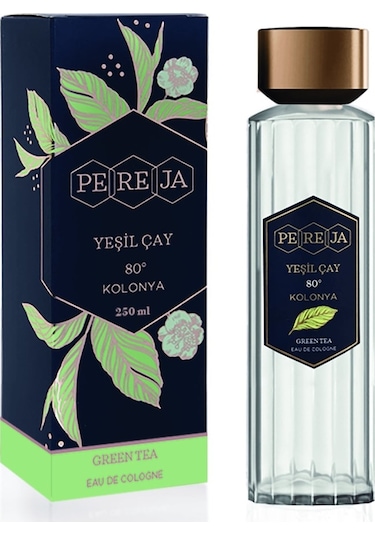 Pereja 80 Derece Yeşil Çay Kolonyası Cam Şişe 250 ML