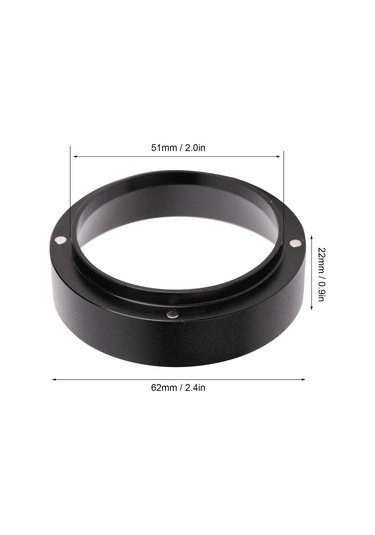 Geeksen Manyetik Kahve Tozu Dozaj Halkası - 53mm Alüminyum Kahve Makinesi Aksesuarı, Siyah, Stabil Ve Pratik Siyah
