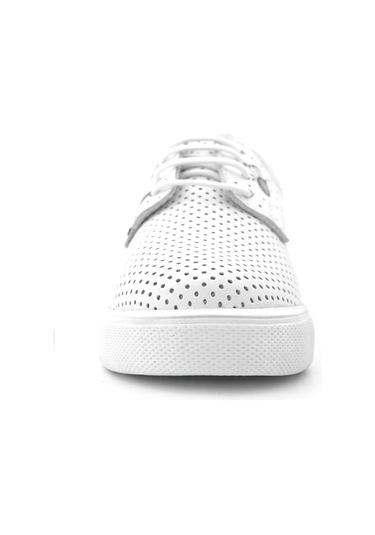 Rakerplus Tbons Özel Tasarım Hakiki Deri Beyaz Lastikli Çocuk Günlük Ayakkabı Beyaz