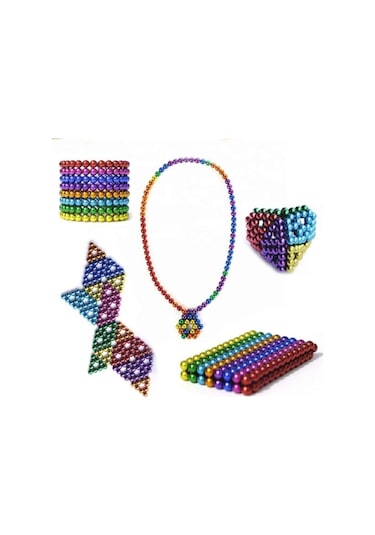 Breen Manyetik Mıknatıs 6 Farklı Renkli Sihirli Manyetik Toplar Neodyum Mıknatıs 216 Adet