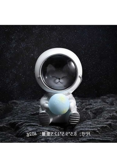 Opulentliving Galaksi Astronot Işık Dekorasyonu - Ev Ve Ofis Masası İçin Aydınlatma Beyaz Beyaz