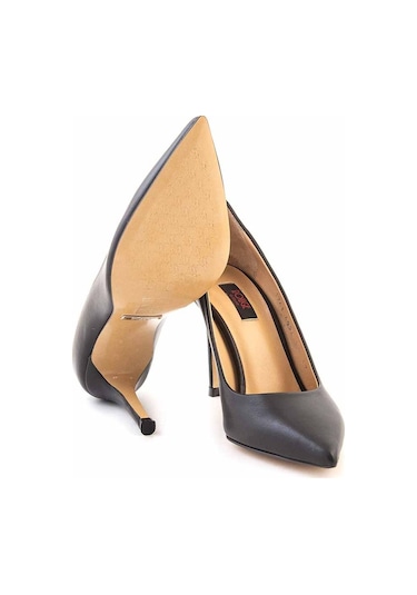 Rouge Deri Stiletto Kadın Topuklu Ayakkabı 4924-02V8 Siyah