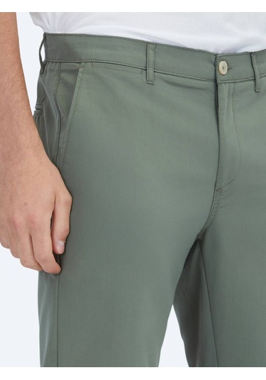 Haki Dokuma Slim Fit Casual Pantolon Haki