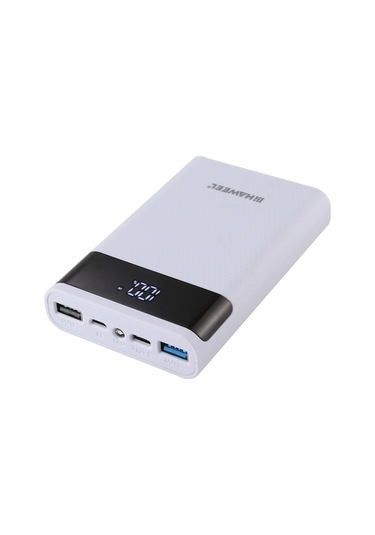 Hwl9600 Taşınabilir 18650 Pil Şarj Kutusu - Hızlı Şarj, Usb Çıkışlı, Ekranlı, 12000mah