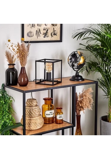 Riolight Modern13, Retro,vintage,rustik Siyah 1xe27 Duylu Küp Met