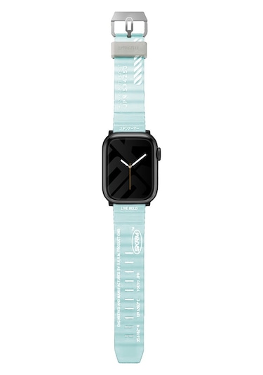 Watch 42mm Kordon Skinarma Shokku Silikon Strap Kayış Mavi Açık