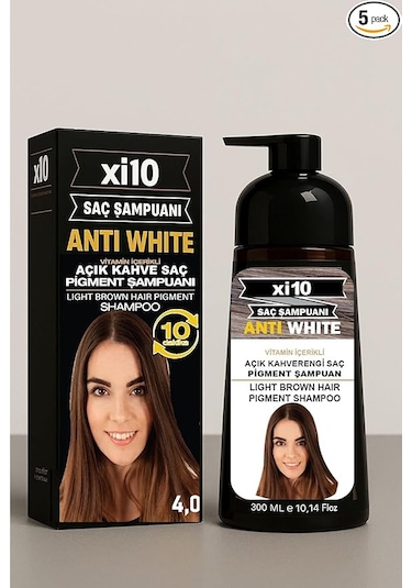 Xi10 Açık Kahve 4.0 Beyaz Kapatıcı Şampuan 300 Ml.
