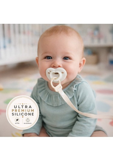 Tgm Baby Ultra Premium Silikon Kalpli Emzik Plus Beyaz - Krem