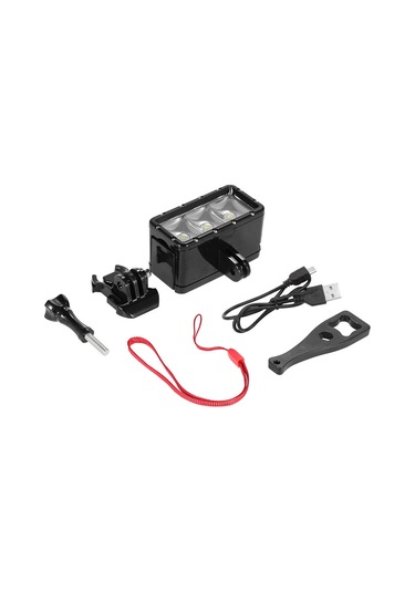 Yifomall 30 Metre Su Geçirmez Led Feneri - 300 Lumen, 3 Mod, Spor Kameralar İçin Gopro, Sjcam, Xiaomi Uyumlu Diving Fotoğraf Doldurma Işığı Çok Renkli