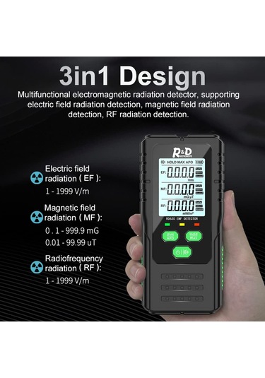 Radyasyon Lcd Test Algılama Sar Manyetik Alan Ölçüm Cihazı Elektromanyetik Yoğunluk Ölçme Tarama Dedektörü