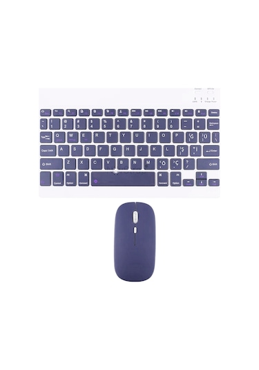 Novstrap Samsung Uyumlu Galaxy Tab A11 Plus İle Türkçe Q Bluetooth Klavye Mouse Seti Şarjlı Optik