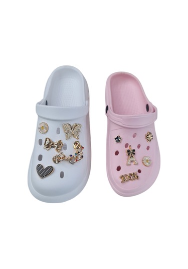 15 Adet Muhtelif Desenli Renkli Bileklik Terlik Süsü Charm Terlik Aksesuarı