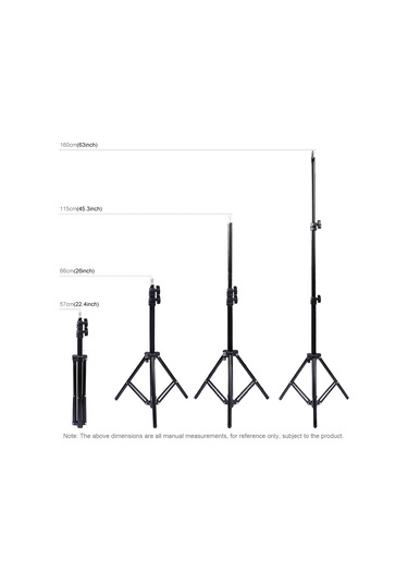 Sones Puluz 1.6m Yükseklik Tripod Montaj Tutucu Vlog Video Işık Canlı Yayın Kitleri İçin