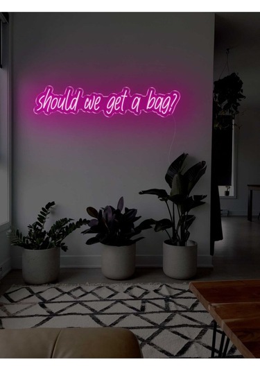 Twins Led Should We Get A Bag Yazılı Neon Tabela Pembe Model:model:35723366 Pembe