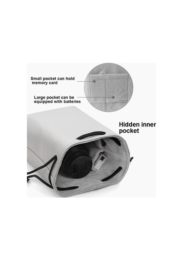 Baona Kamera Çantası Lens İpli Kılıfı, Boyut: Orta Gri Diğer