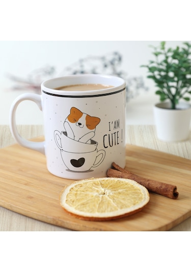 Keramika Cute Cat Silindir Kupa 10 Cm