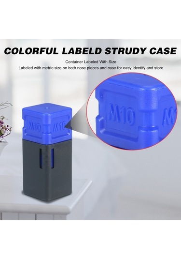 Tongxida Alüminyum M10 Çelik Alaşımlı Somun Çekme Penessi - Plastik Saklama Kutusu