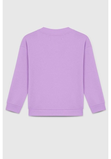 United Colors Of Benetton Kız Çocuk Bnt-g23334 Sweatshirt Lila-1916 Lila