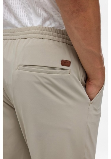 SÜVARİ Bej Slim Armürlü Jogger Pantolon