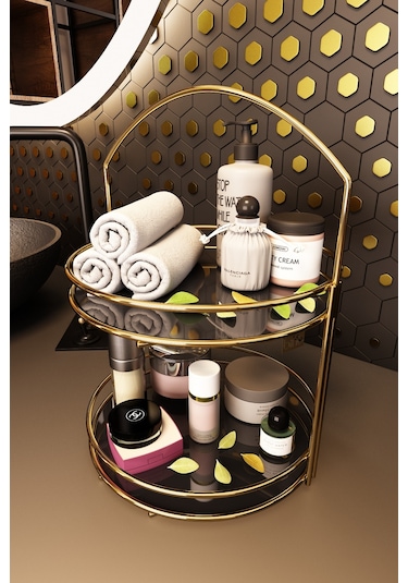 Bino Banyo Düzenleyici Organizer Takı Kozmetik Havlu Rafı Standı