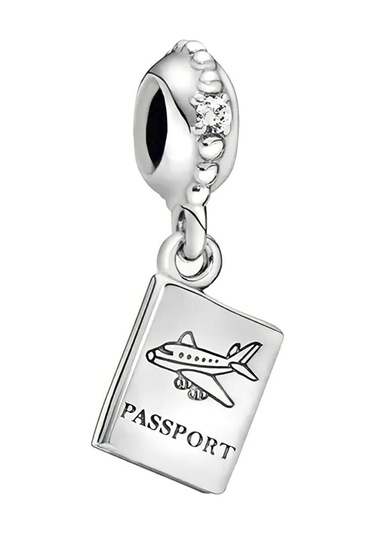 Nur Silver Sallantılı Pasaport Gümüş Charm Nur-bl01286