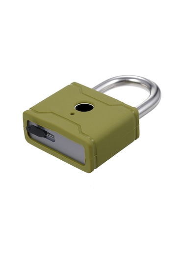 Hallow-t1006d Akıllı Parmak İzi Asma Kilit Şarj Edilebilir,yeşil