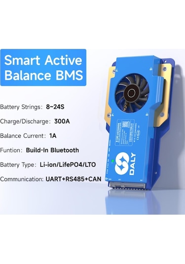 Daly 100balance 8-24s 300a Smart Aktif Balanslı Bms