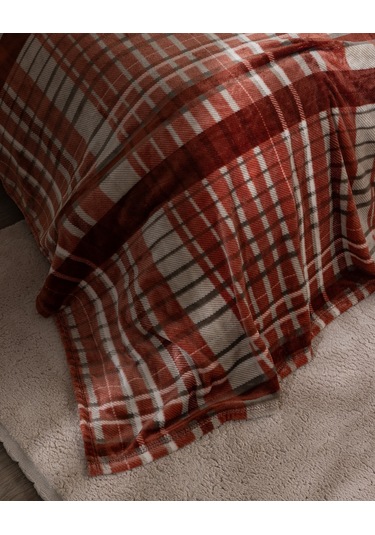 Fravonne Çift Kişilik Welsoft Baskılı Battaniye - Kahverengi 8684427292150 Toprak