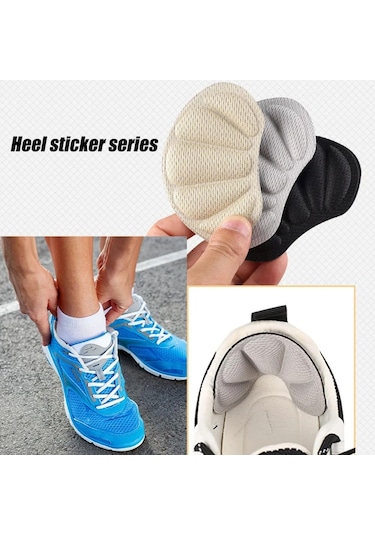 Ayakkabı Vurma Önleyici Siyah Bez Ped Yapışkanlı Dolgulu Topuk Arkası Koruma Tabanlık