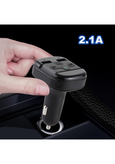 V-020 Çift Usb Şarj Bluetooth Fm Verici Mp3 Müzik Çalar Araç Kiti, Destek Eller Serbest Arama Ve Tf Kart Siyah