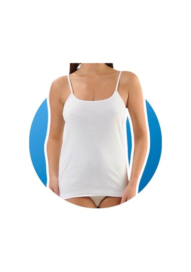 Çamaşırları Ip Askılı %100 Pamuk Kadın Atlet 001