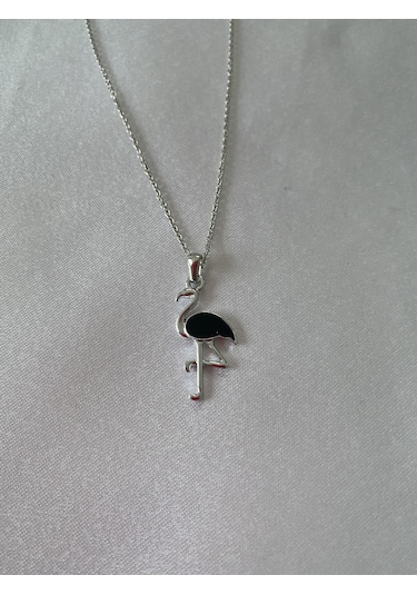 Kuğu Figürlü Kolye Gümüş Renk Gümüş